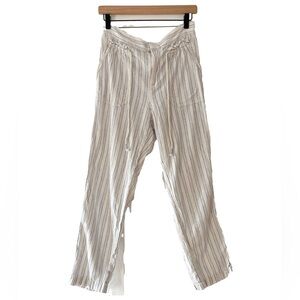Anthropologie Striped Linen‎ Cotton Pants Size Small